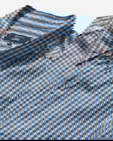 Košeľa Comme des Garçons Striped Shortsleeve Shirt Modrá | HO-B019-051 001, 3
