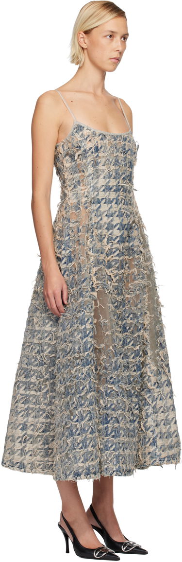 Šaty Diesel De-Sweeney-Long-Fsh Frayed Houndstooth Maxi Dress Rôznofarebný | A21622 007CC, 1