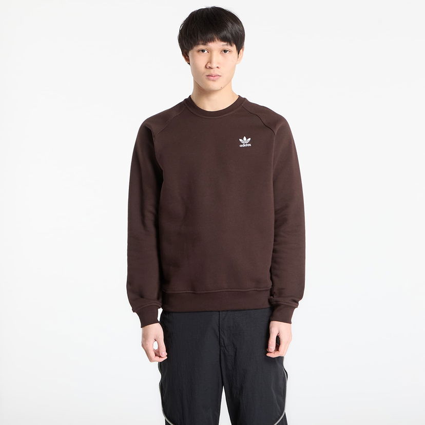 Mikina adidas Originals Raglan Sleeve Sweatshirt Ess Crew Hnedá | KE1141