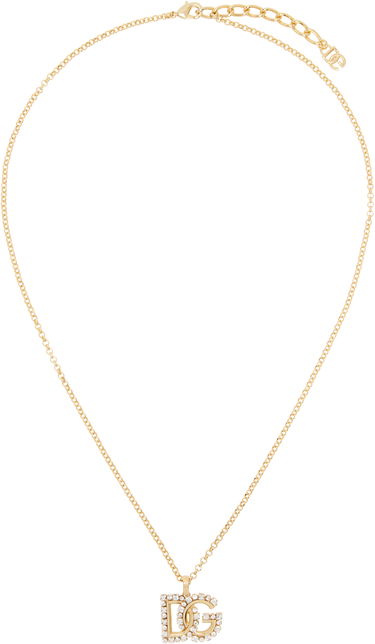 Náhrdelník Dolce & Gabbana Dolce&Gabbana Crystal 'DG' Logo Chain Necklace Metalická | WNR2L4 W1111, 0