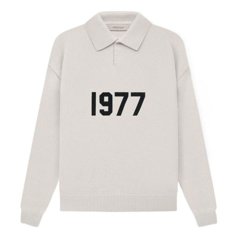 Sveter Fear of God Essentials 1977 Henley Rugby Polo Šedá | FOG-SS22-157