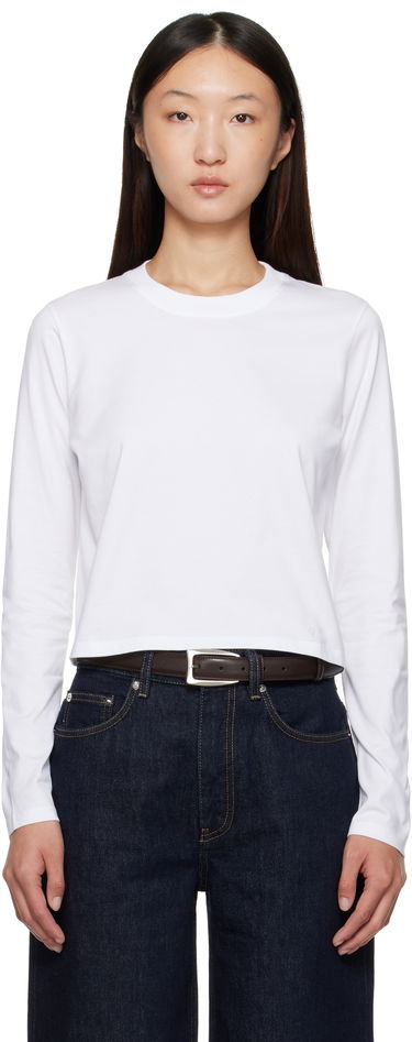 Tričko Loulou de Saison Loulou de Saison Masal Organic Cotton Long Sleeve T-Shirt Biela | MASAL LDS, 0