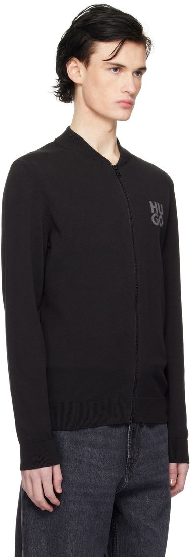 Sveter BOSS Knit Logo Bomber Jacket Čierna | 50531819, 1