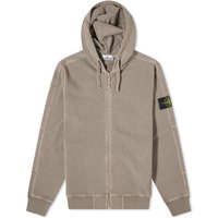Mikina Stone Island Garment Dyed Malfile Zip Hoodie Hnedá | 801563160-V0192, 1
