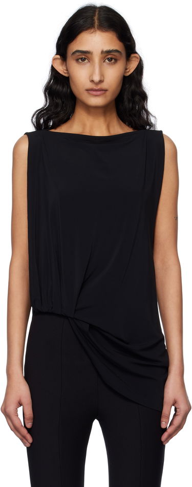 Tielko Jacquemus Jacquemus La Croisière 'The Peplo' Draped Top Čierna | 25E251TO122-2381, 0