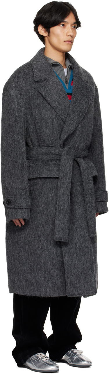 Kabáty Andersson Bell Andersson Bell Mattia Shaggy Wool Robe Coat Šedá | awa715m, 1