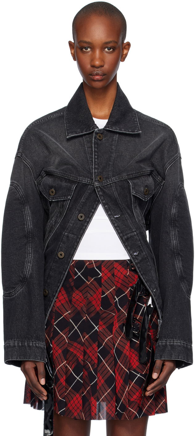 Bunda Jean Paul Gaultier Gaultier Lacing Denim Jacket Čierna | 24/31-F-VE070LP-D016-06, 0