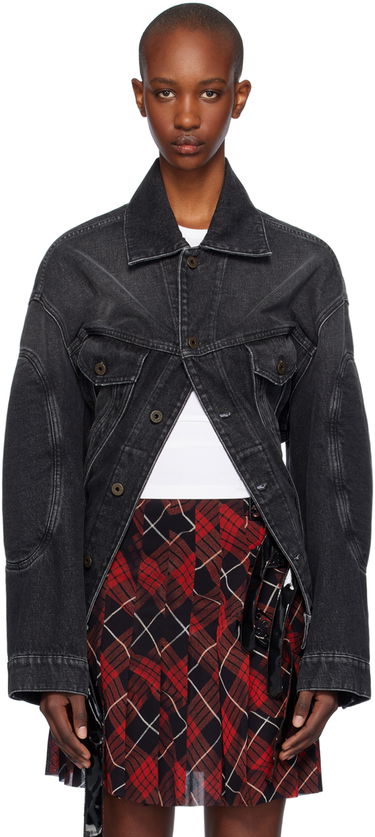 Bunda Jean Paul Gaultier Gaultier Lacing Denim Jacket Čierna | 24/31-F-VE070LP-D016-06, 0