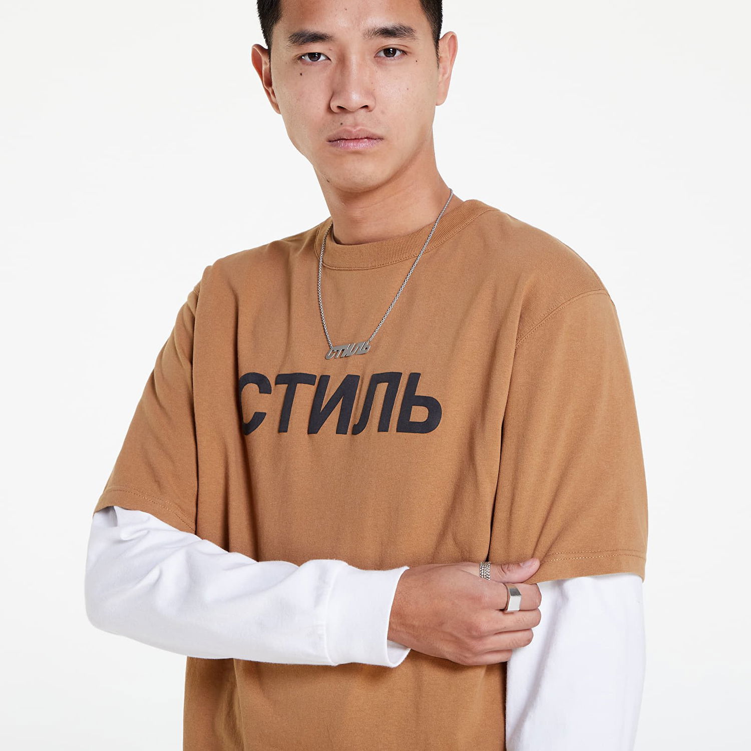 Tričko HERON PRESTON Ctnmb Tee Hnedá | HMAA032F22JER0086410, 0