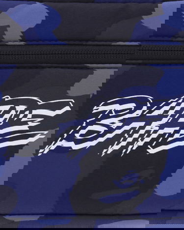 Ľadvinka BAPE Camo Waist Bag Modrá | 1F80182013 001, 4