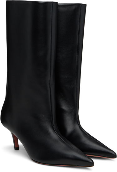 Starostlivosť o obuv Amina Muaddi Amina Muaddi Fiona 60 Kitten Heel Boots Čierna | FIONA BOOT NAPPA, 3