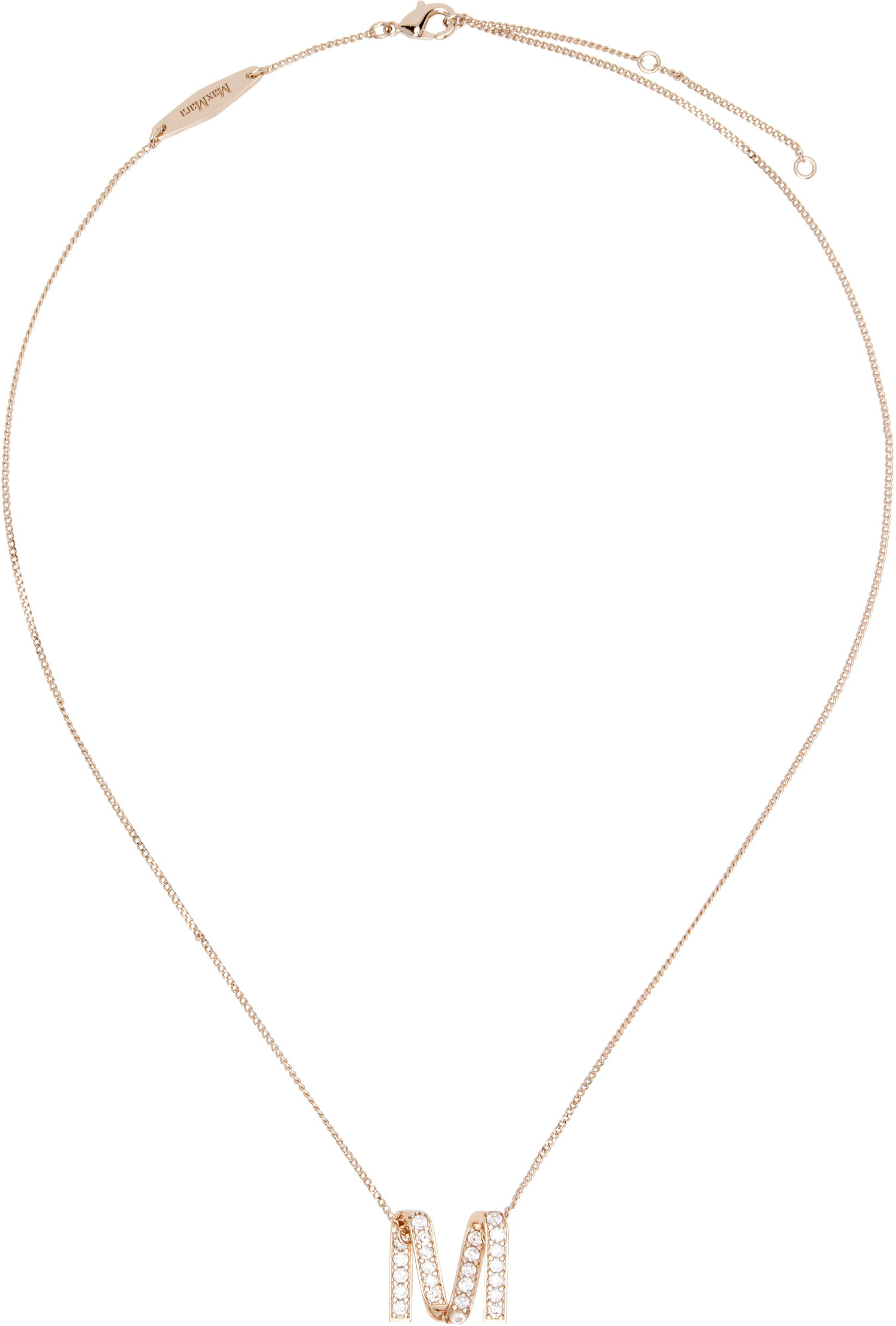 Náhrdelník Max Mara Max Mara Crystal 'M' Pendant Necklace Metalická | 2524756101600, 0