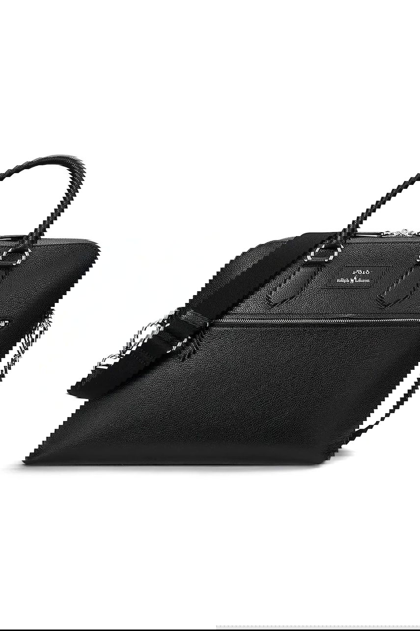 Batohy a tašky Polo by Ralph Lauren Polo Ralph Lauren Leather Briefcase Bag Čierna | 405962458, 0
