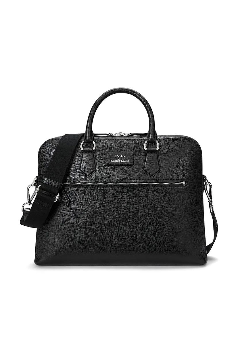 Batohy a tašky Polo by Ralph Lauren Polo Ralph Lauren Leather Briefcase Bag Čierna | 405962458