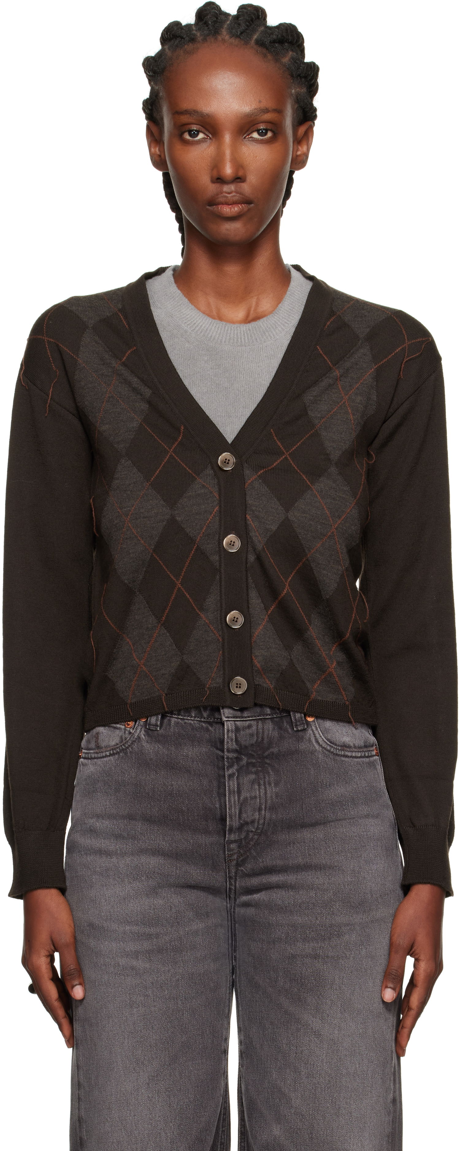 Sveter OUR LEGACY Our Legacy Ivy Cardigan Hnedá | W4253IP, 0