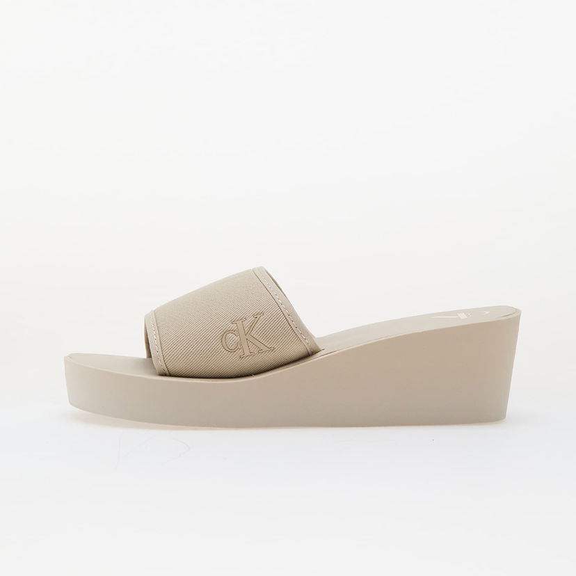 Tenisky a topánky CALVIN KLEIN Jeans Beach Wedge Slide Ca Beige Béžová | YW0YW01725 ACF