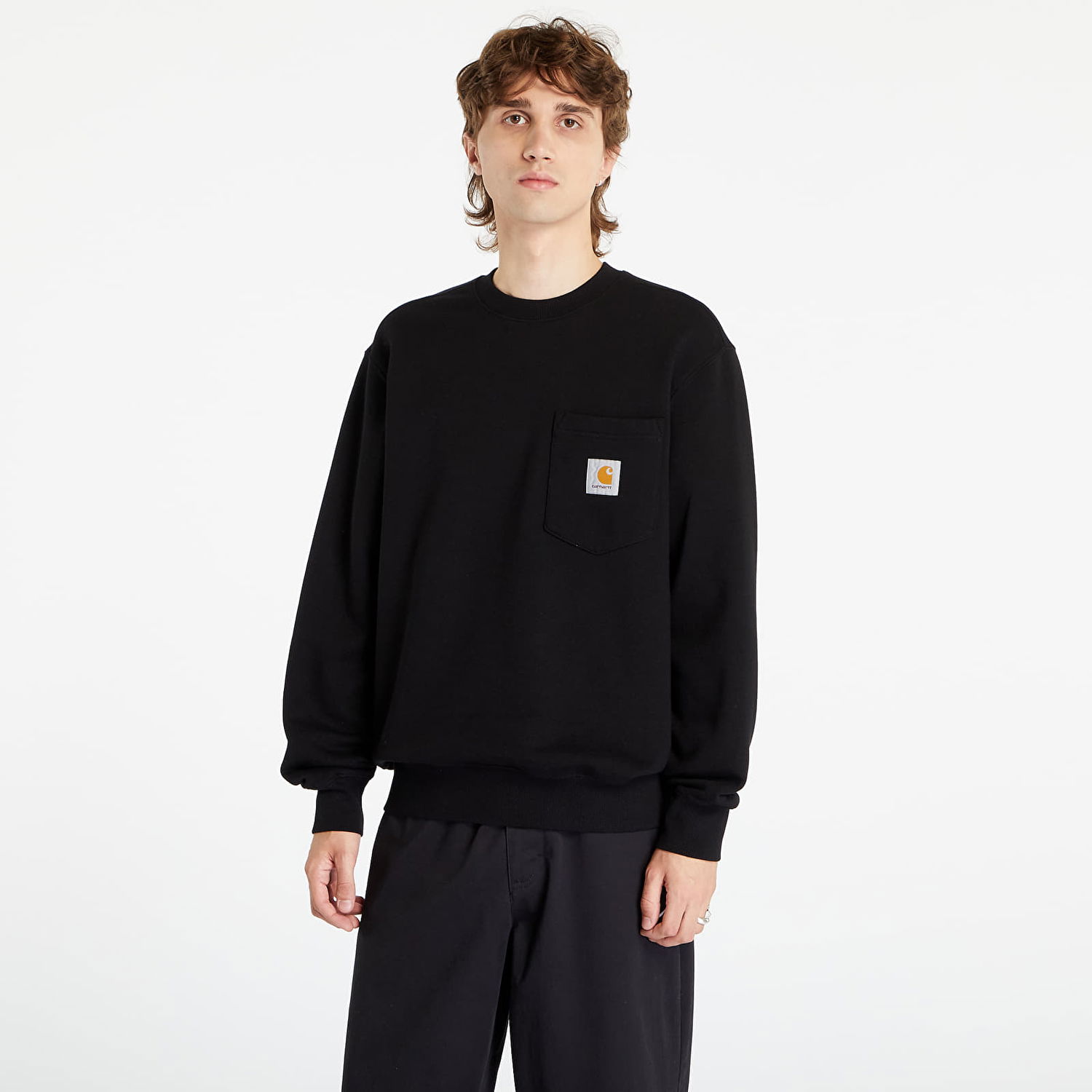 Tričko Carhartt WIP Pocket Sweat Black Čierna | I030903.89XX, 0