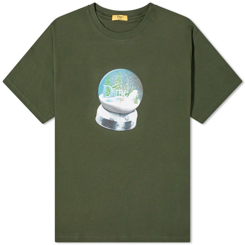 Tričko Dime Snow Globe T-Shirt Zelené | DIMEHO2326FOR