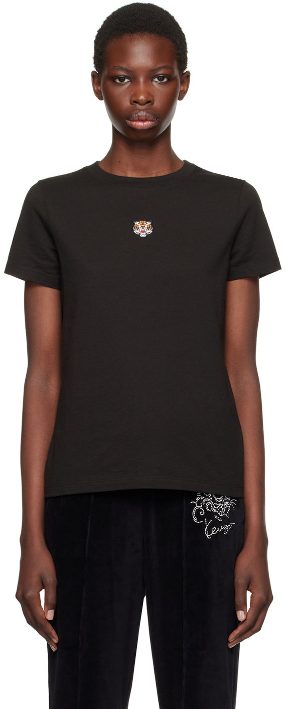 Tričko KENZO Black Paris Lucky Tiger T-Shirt Čierna | FE52TS1314SG, 0