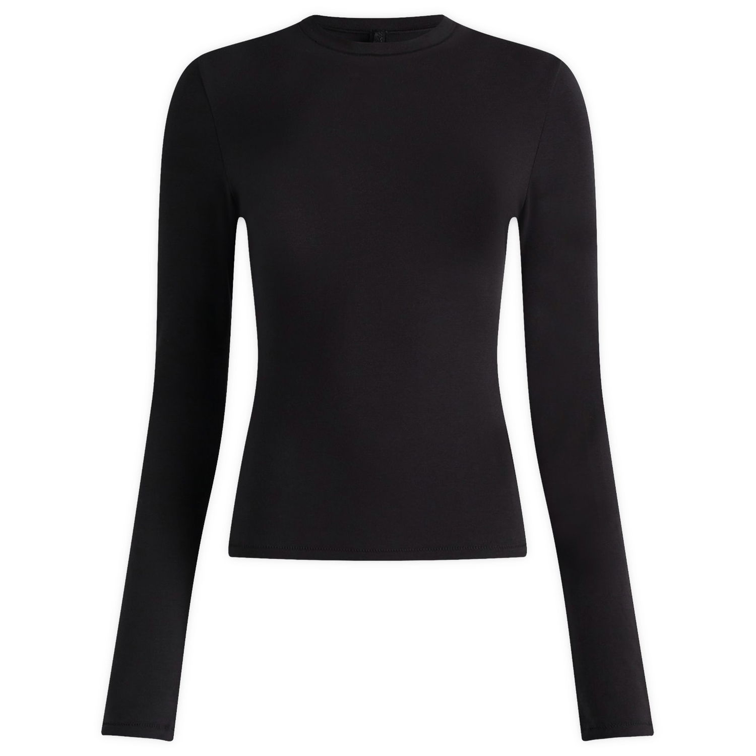 Tričko SKIMS Women's Long Sleeve Jersey T-Shirt Čierna | AP-TSH-0647-SOOT, 0