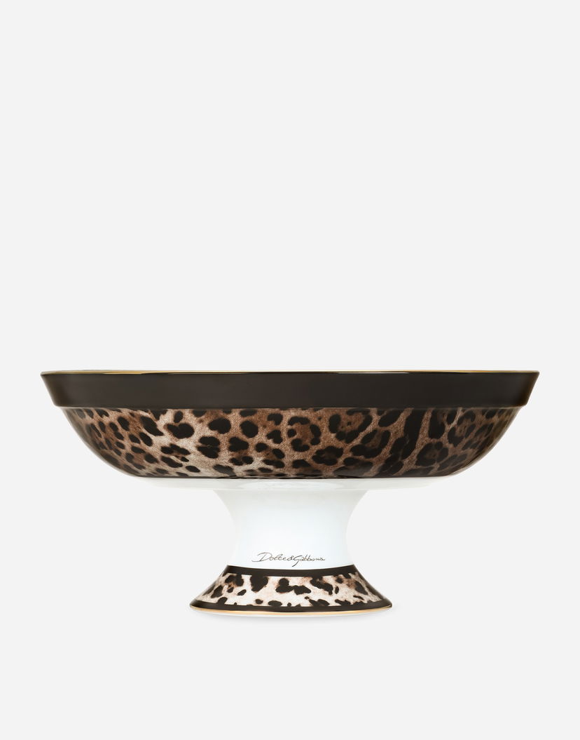 Home decor Dolce & Gabbana Dolce & Gabbana Porcelain Leopard Print Fruit Serving Bowl Rôznofarebný | TCC193TCAMUUL003