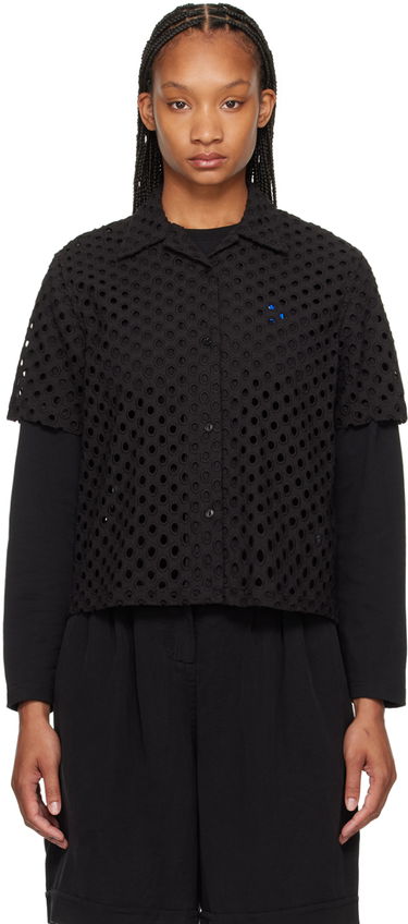 Košeľa YMC YMC Vegas Eyelet Cropped Shirt Čierna | Q2WAD, 0