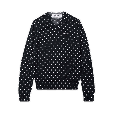 Sveter Comme des Garçons PLAY Polka Dot Crewneck Navy | az n036 051 2, 0