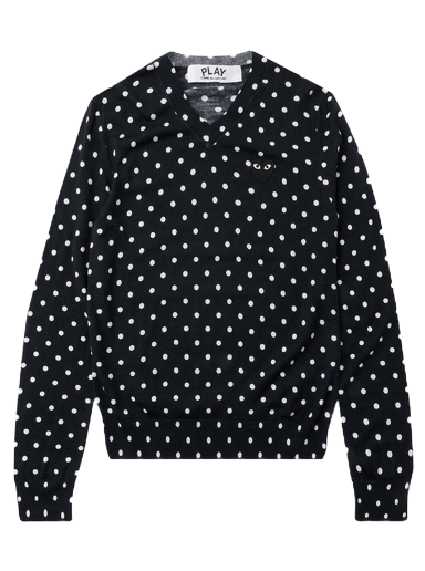 Sveter Comme des Garçons PLAY Polka Dot Crewneck Navy | az n036 051 2