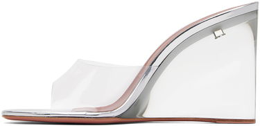 Doplnky Amina Muaddi Amina Muaddi Lupita Glass Wedge Slippers Metalická | LUPITA GLASS WEDGE PLEXI WEDGE P, 2