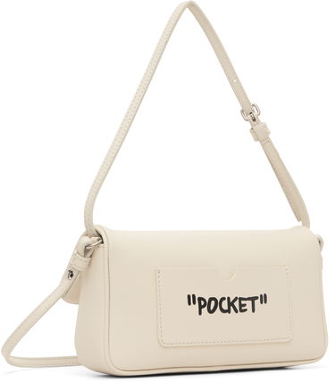 Taška cez rameno Off-White Jitney Shoulder 0.7 Quote Bag Béžová | OWNN18BC99LEA0010410, 2