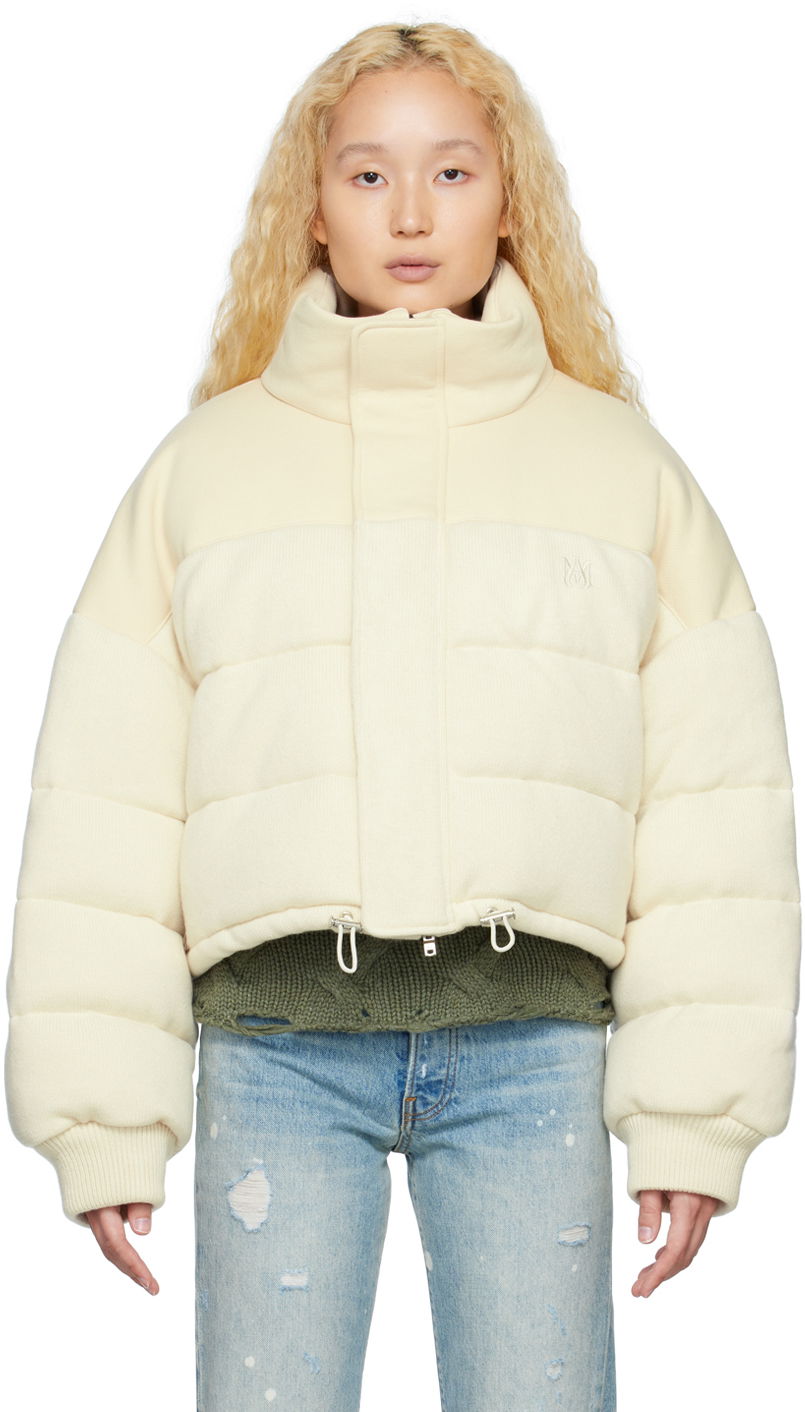 Knit Cropped Puffer Down Jacket