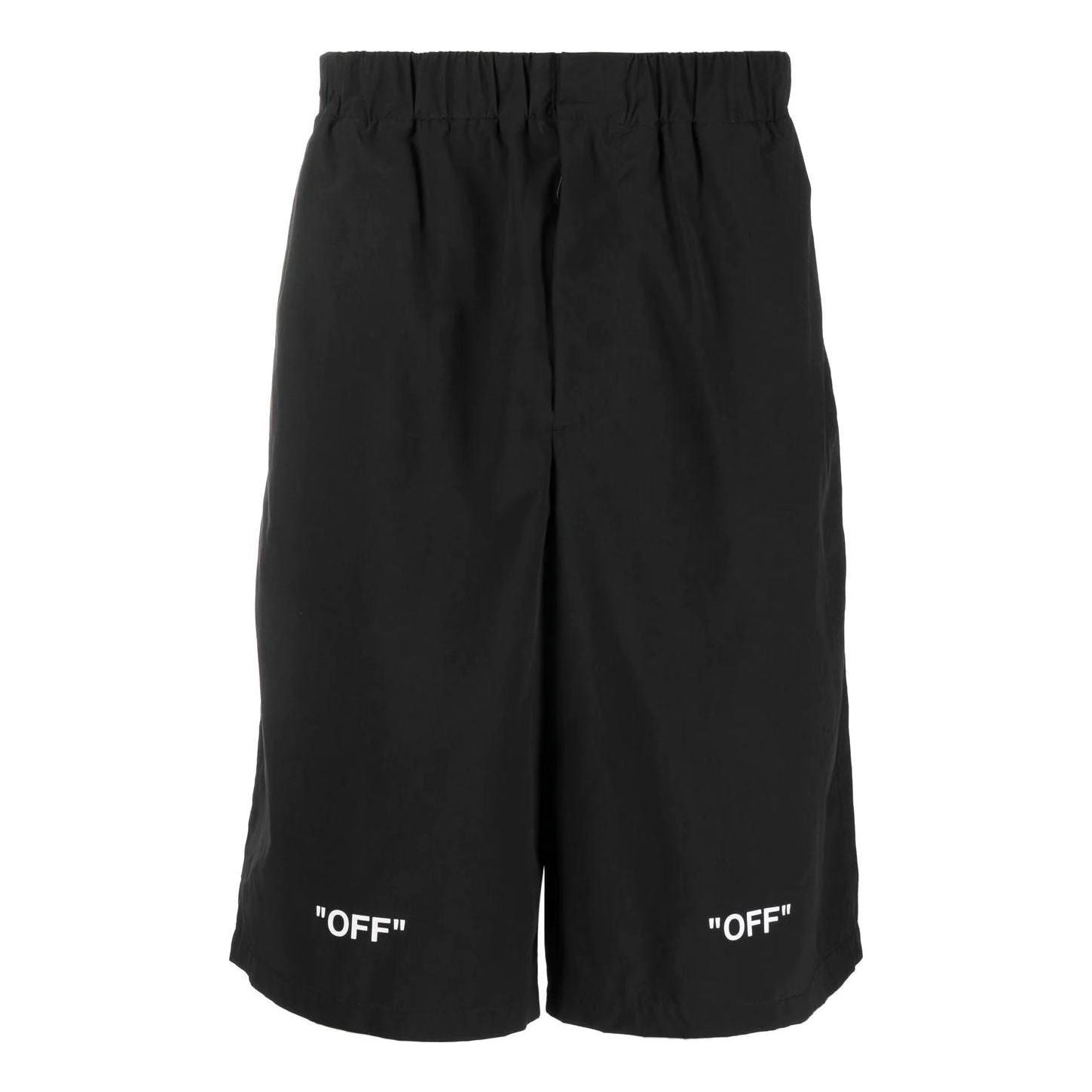 Šortky Off-White Off-White FW22 Logo Print Elastic Waistband Shorts Čierna | OMCB070C99FAB0011001, 0
