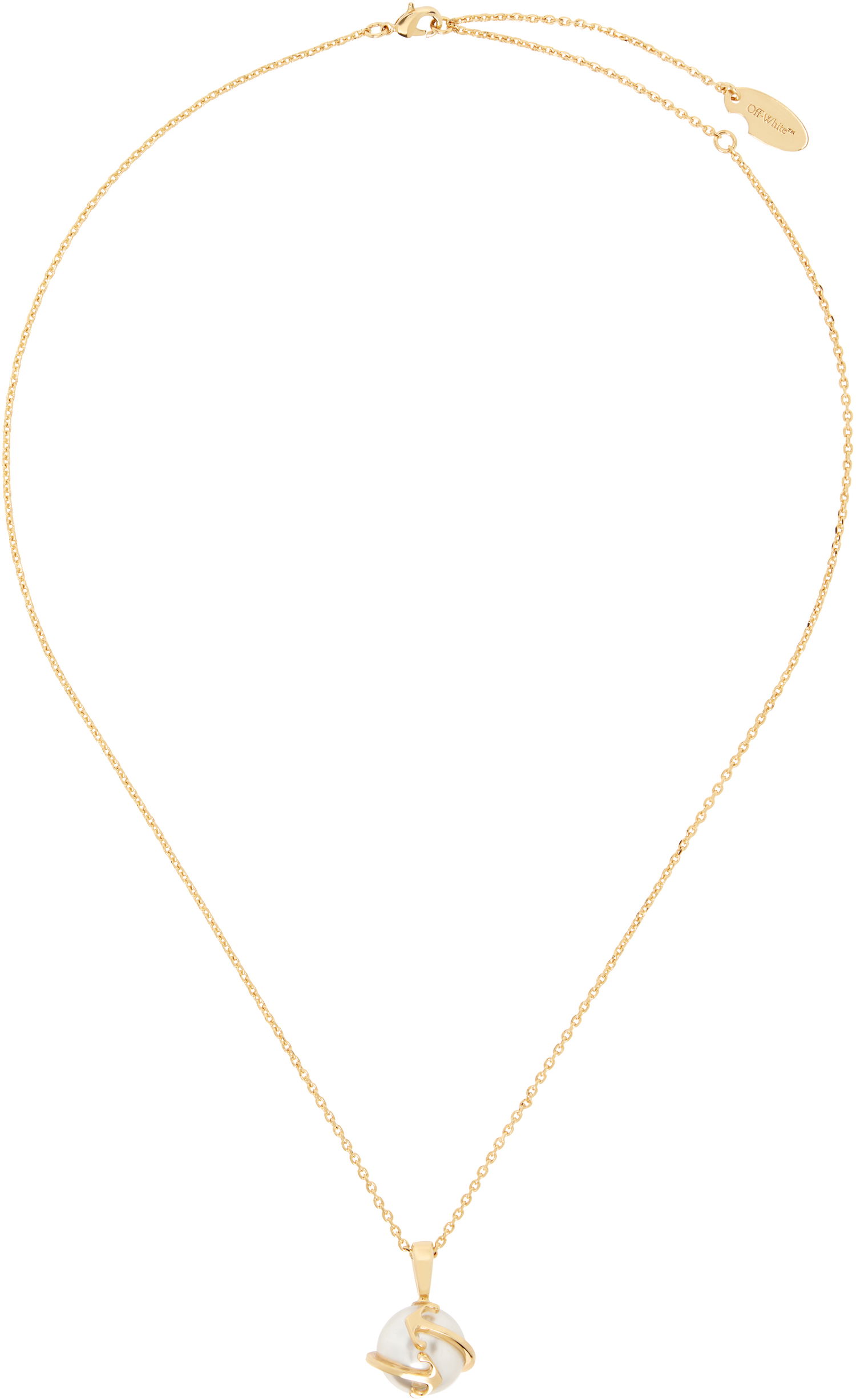 Náhrdelník Off-White Arrow Pearl Necklace Metalická | OWOB13DF24MET0017601, 0