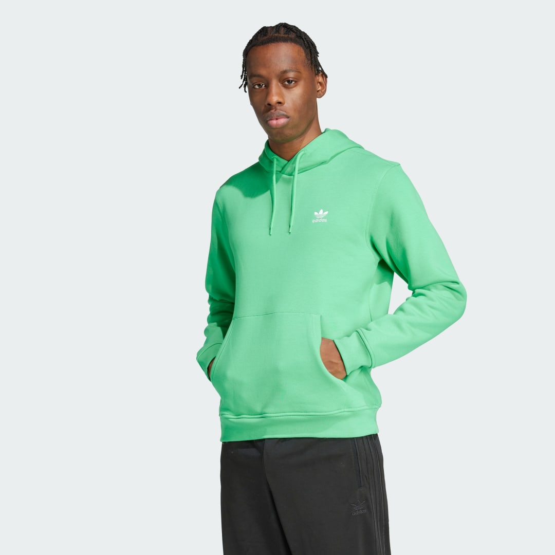 Mikina adidas Performance Trefoil Essentials Hoodie Zelené | JN0237, 0