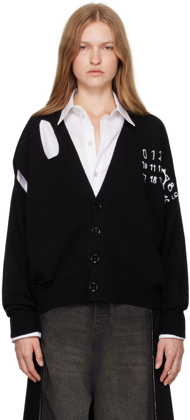 Sveter Maison Margiela Cut Outs Cardigan Čierna | S62HP0022 M13071, 0