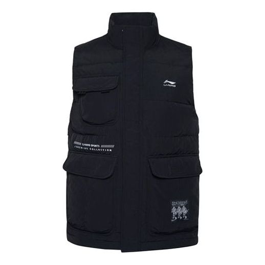 Vesta Li-Ning Logo Windproof Down Vest Čierna | AMRR027-1