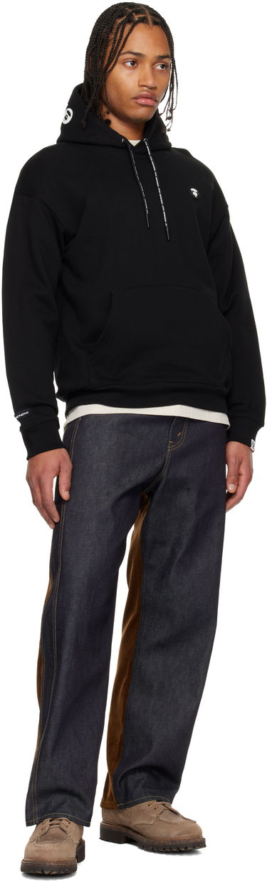 Mikina AAPE by A Bathing Ape 'AAPENOW' Moonface Hoodie Čierna | AAPSWMC354XXPBKX, 3