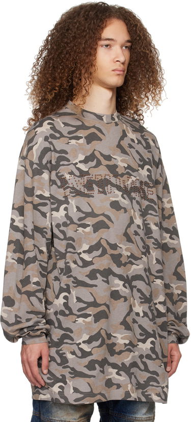 Sveter We11done We11done Camo Long Sleeve T-Shirt Šedá | WD-TT0-24-792-U-GY, 3
