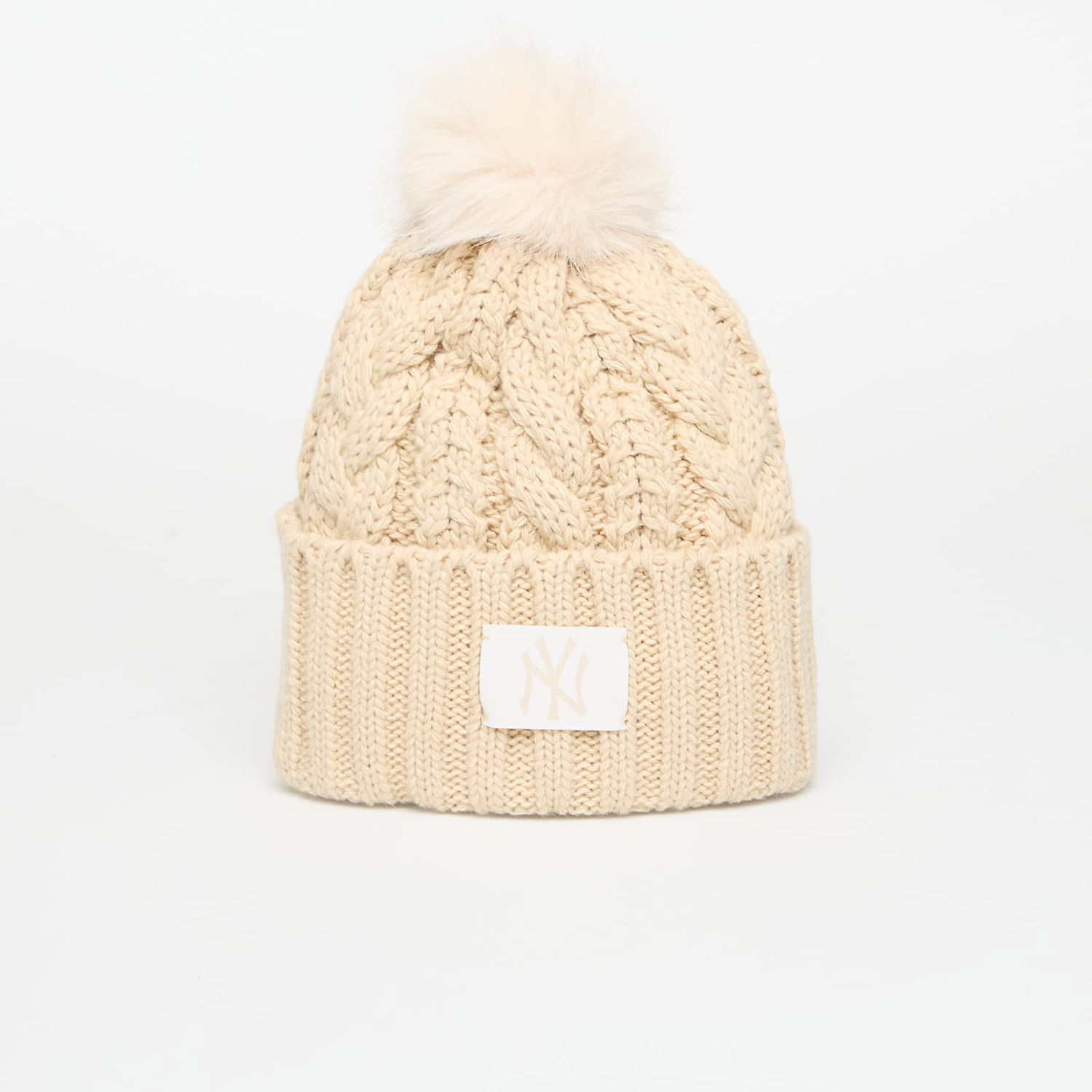 Kulicha New Era New York Yankees MLB Cable Knit Beanie Béžová | 60691288, 0