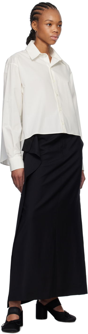 Košeľa Maison Margiela MM6 Maison Margiela Spliced Cotton Poplin Cropped Shirt Biela | S52DT0042 M35256, 3