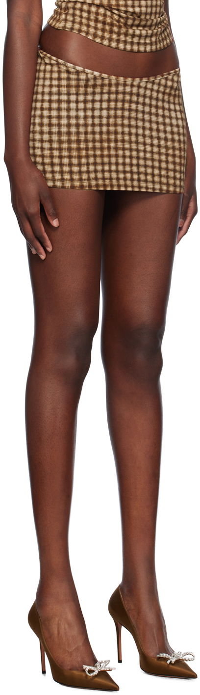 Sukňa Miaou Miaou Elektra Cutout Miniskirt Hnedá | 4014TJBPLD, 1