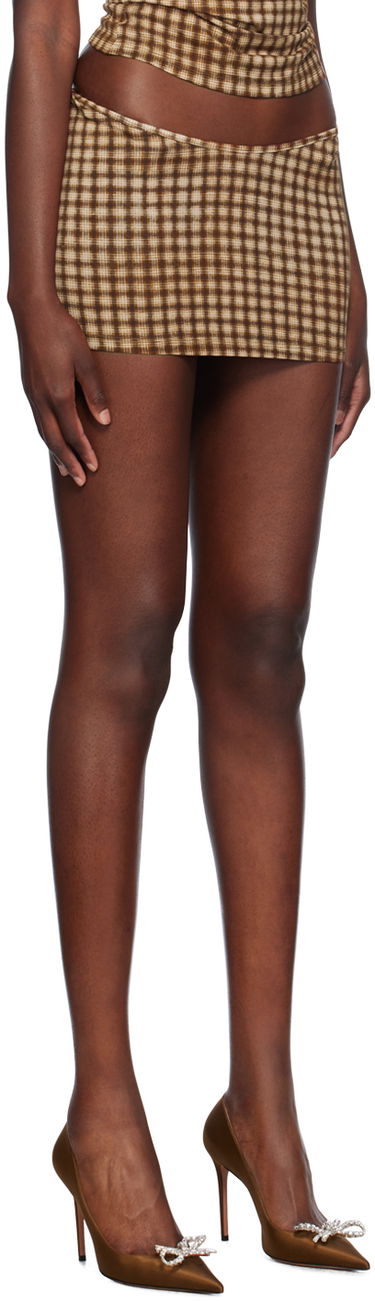 Sukňa Miaou Miaou Elektra Cutout Miniskirt Hnedá | 4014TJBPLD, 1