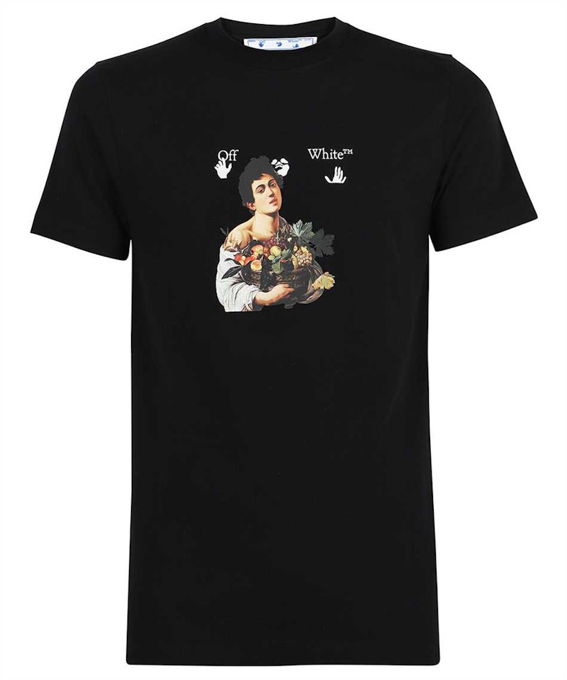 Tričko Off-White Slim Fit Caravaggio Boy T-shirt Čierna | OMOAA027S21JER0111001