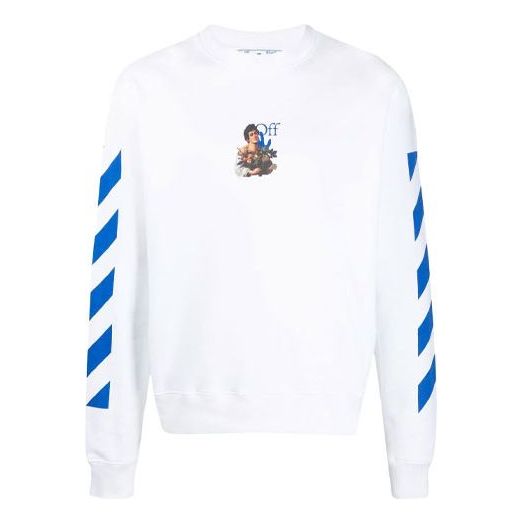 Sveter Off-White Arrows Pattern Long Sleeve Sweatshirt Biela | OMBA025S21FLE0100140