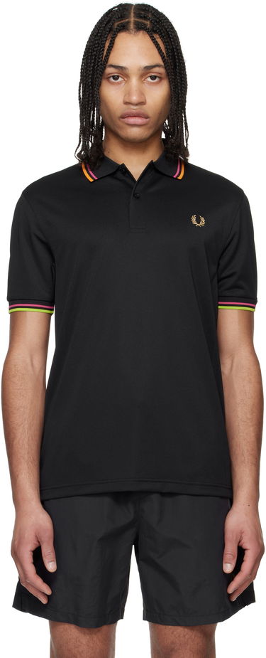Polo tričko Fred Perry Fred Perry On Court Twin Tipped Polo Čierna | M9839, 0