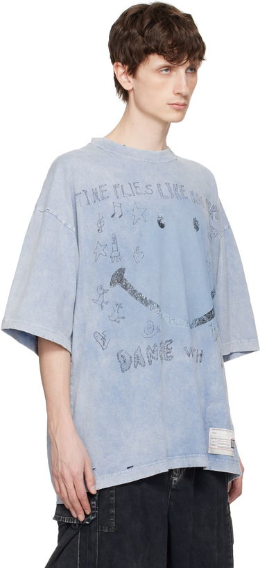 Tričko Maison MIHARA YASUHIRO Maison MIHARA YASUHIRO Bleached Smily Face Print T-Shirt Šedá | A14TS622, 4