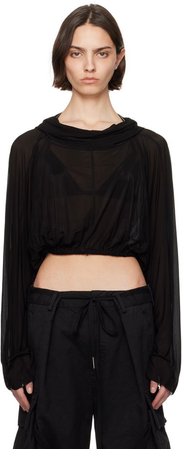 Sveter Rick Owens Rick Owens Cropped Hooded Tunic Top Čierna | RO01E7278 BZ, 0