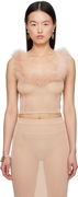Blumarine Knitted Feather Trim Top