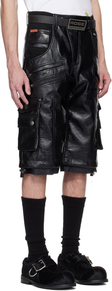 Šortky Martine Rose Martine Rose Faux-Leather Utility Shorts Čierna | 540LP02001, 1