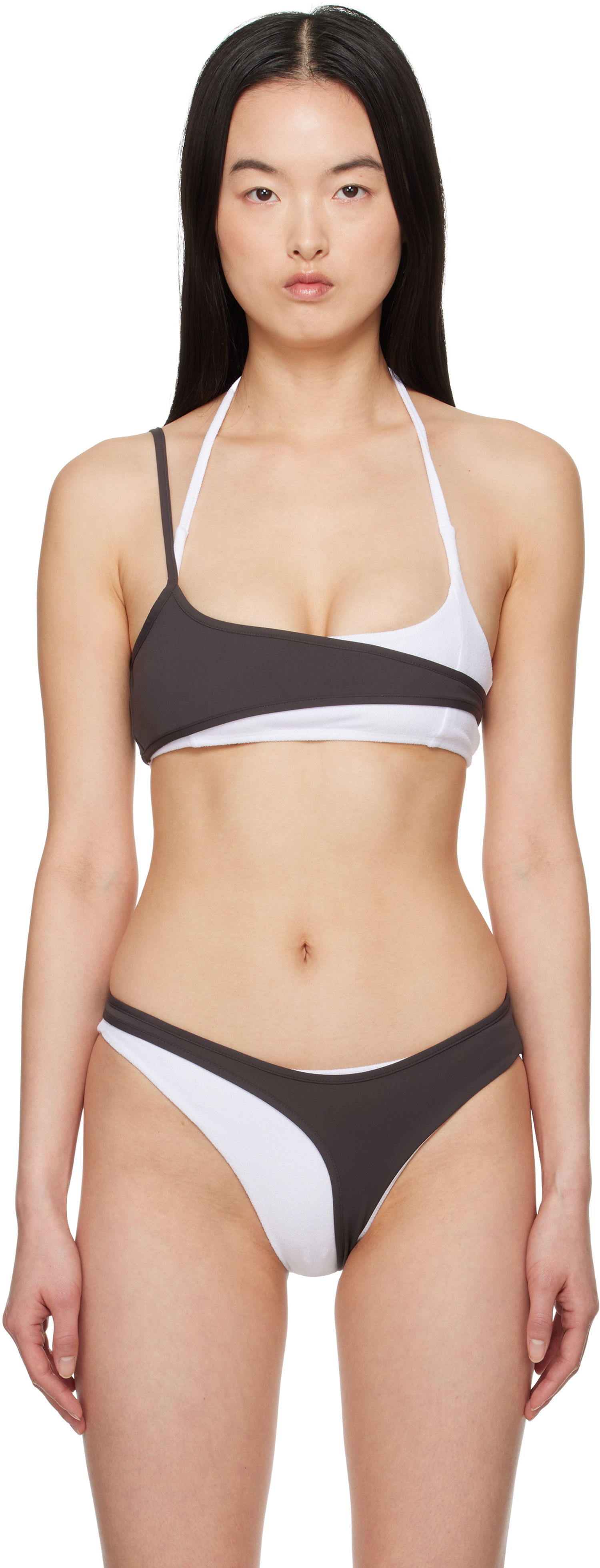 Plavky Ottolinger Ottolinger Layered Bikini Top Hnedá | 10280030302, 0